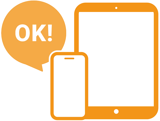 タブレットとスマートフォンに対応